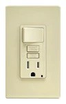Leviton Gfci Outlet Switch Combo 15A Tr Self-test Led Ivory Space Saving. Fixed Price $29.45.