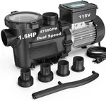 In/above Ground Pool Pump Self Primming High Flow,grey. Fixed Price $353.99.