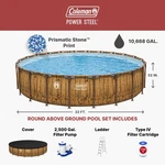 Coleman Power Steel 22' X 52" Metal Frame Above Ground Pool Set. Fixed Price $769.57.