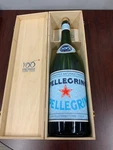 Vtg 20" Tall San Pellegrino Mineral Water Store Display Glass Bottle 100 Years. Fixed Price $150.00.