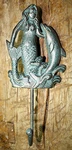 Cast Iron Mermaid Dolphin Towel Hooks Hat Rack Nautical Swimming Pool Green. Fixed Price $9.99.