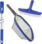 Poolvio Swimming Cleaning Kit, 14'' Brush Head & 50'' Telescopic Aluminum. Fixed Price $48.99.