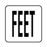 Inlays V621710 6" Feet (text Only) Vinyl Stickon. Fixed Price $21.32.