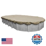 Robelle 12 X 24 Ft Premium Tan Winter Oval Cover For Above Ground Pools,. Fixed Price $58.19.