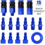 15-PC 1/4" Npt Air Coupler & Plug Kit, Blue. Fixed Price $35.19.