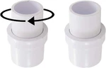 2PK 1-1/2" Pool Hose Swivel Connector Adapter Fits Manual Vacuum Head. Fixed Price $8.99.