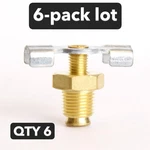 New 6-PACK Lot Ace 47091 Brass 1/8" Npt Needle Drain Cock Screw Style. Fixed Price $21.09.