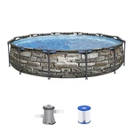 Bestway 56817E 12' 30" Steel Pro Max Above Ground Swimming Pool W/ Pump. Fixed Price $134.99.