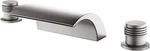Waterfall Roman Tub Faucet Brushed Nickel Deck Mount Three Hole Double Handle Wi. Fixed Price $173.99.