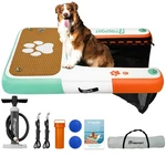 Inflatable Dog Boat Ramp Floating Dock Water Ladder 220LB Teal Orange Fbsport. Fixed Price $209.99.