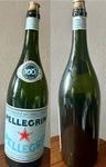 Vtg. S.pellegrino Mineral Water 100TH Anniversary Store Display Glass Bottle 20. Fixed Price $59.00.