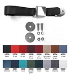 1964 - 1973 Mustang Seat Belt, Lap Chrome Lift Buckle, Each, With Hardware. Fixed Price $33.95.