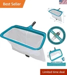 Professional Leaf Rake For Pools 17" Heavy-duty Skimmer Net Lightweight Tool. Fixed Price $31.99.