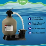 Rx Clear Radiant 19" Above Ground Swimming Pool Sand Filter System W/ Hp Pump. Fixed Price $429.99.
