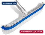 Swimming Pool Wall & Tile BRUSH,18" Heavy Duty Vinyl Polished Aluminum Back Clea. Fixed Price $23.00.