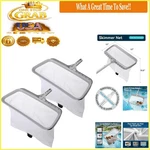 2 Pack Pool Skimmer Nets Heavy Duty Leaf Rake Fine Mesh Grey Frames. Fixed Price $34.16.