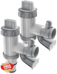 Mascarry Pool Hose Adapter 2 Pack With Plunger Valve Pipe Holder. Fixed Price $76.99.