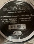 Black Rhino Pool Backwash Hose With Clamp 2" X 50' BH-148B-50. Fixed Price $39.99.