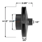 Pentair 355074Z 1/2" Impeller Pvc Pool Spa Pump Npt Connection. Fixed Price $73.97.