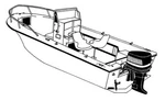 Styled To Fit Boat Cover For Sea Swirl 172 Striper 1989-1990 Bow Rails Ob. Fixed Price $495.87.