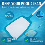 Pool Leaf Skimmer Net With 17" Pole Fine Mesh For Hot Tub Spa Kiddie Inflatable. Fixed Price $15.45.