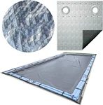 Heavy Duty Winter Cover For 35X50 Ft Inground Pools - Silver/black. Fixed Price $278.99.