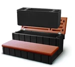 Leisure Accents 36" Deck Patio Spa Hot Tub Storage Compartment Steps. Fixed Price $125.09.