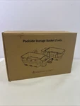 Vichtop Poolside Storage Basket Pack Grey Organizer With Cup Holders 20LB. Fixed Price $15.77.