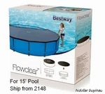 Bestway Pool Cover For Intex Aqua Driclad 15' 457CM Steel Frame Pvc 58038. Fixed Price $22.85.