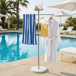 Heavy Duty Metal Pool Towel Rack - 6 Bar Outdoor Stand For Spa & Hot Tub Marble. Fixed Price $98.49.