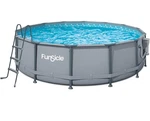 Funsicle Oasis 14FT X 42IN Above Ground Framed Swimming Pool Set Gray. Fixed Price $579.99.