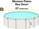 Swimline 27-FEET Round Blue Overlap Liner Standard Gauge. Fixed Price $206.10.