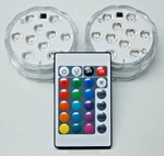 Rohs Submersible 16 Color Led Multi Puck Lights With Remote - New Open Box. Fixed Price $14.99.