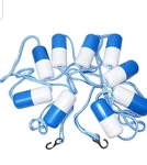 20' Feet Swimming Pool Safety Rope & Float Divider Line With Stainless Hook. Fixed Price $29.99.