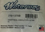 Fitting Waterway Pump Wear Ring Executive Series Pool Spa Hot Tub 3191370. Fixed Price $9.99.