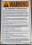 4515WS1218E Spa Rules Warnings Sign 12"X18" Plastic Wall Aquatic Facilities. Fixed Price $20.00.