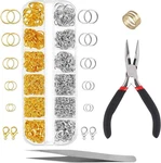 1200PCS Open Jump Rings And Lobster Clasps Jewelry Fixing Kit With Tools Gold/si. Fixed Price $10.85.