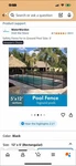 Water Warden Black Mesh Pool Safety Fence Panel With Stainless Steel Pins 5X12. Fixed Price $69.95.