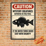 Swim At Your Own Risk Lifeguard Drunk Funny Pool Warning Metal Sign. Fixed Price $9.99.