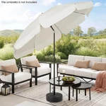 Patio Round Umbrella Base W/2 Adjustable Knobs & 3 Adapters Outdoor For Poolside. Fixed Price $32.99.