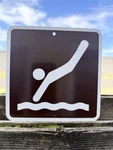 Diving Allowed Park Lake Pool Metal Sign 6"X6" Water Safety Swimming Decor. Fixed Price $11.69.