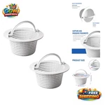 2-PACK Above Ground Pool Skimmer Baskets With Pivoting Handle Easy Maintenance. Fixed Price $11.09.