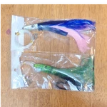 2-PACK 6"RIGGED Tuna Feathers Trolling W/leader Line&hook Blu/pnk Grn/blk. Fixed Price $23.45.