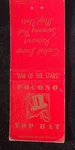 1950S Pocono Top Hat Bar Of The Stars Swimming Pool Mt. Mountainhome Pa Mb. Fixed Price $5.73.