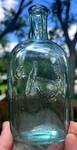 Nice Aqua Colored Navy Anchor Flask Half Pint 1880'S Era Clean. Fixed Price $60.00.