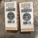 Lot Of 2: Protech Dual Run Capacitor Csc 43-25133-03 35/3 370VAC/B 10000 Afc. Fixed Price $15.95.