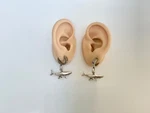 Swimming Great White Shark Ocean Earrings Jewelry Piercing Baby Week Hoops Cool. Fixed Price $8.67.