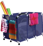 Blue Pool Storage Bin Mesh Organizer Swim Toys Floating Basket New!. Fixed Price $34.99.