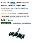 Poolmaster Flexible Vacum Head 27201 !!. Fixed Price $23.00.