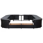 Square Spa Surround Poly Rattan Hot Tub Garden Sun Enclosure Black/gray Vidaxl. Fixed Price $664.99.
